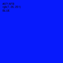 #071AFB - Blue Color Image