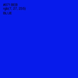 #071BEB - Blue Color Image