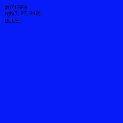 #071BF9 - Blue Color Image