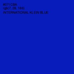 #071CBA - International Klein Blue Color Image