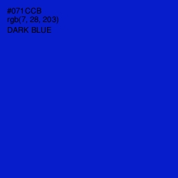 #071CCB - Dark Blue Color Image