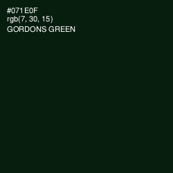 #071E0F - Gordons Green Color Image