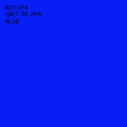 #071EF4 - Blue Color Image