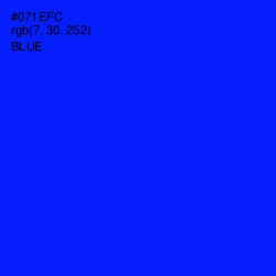 #071EFC - Blue Color Image