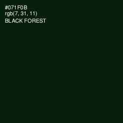 #071F0B - Black Forest Color Image