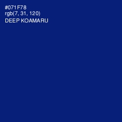 #071F78 - Deep Koamaru Color Image
