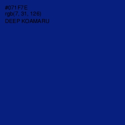 #071F7E - Deep Koamaru Color Image