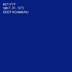 #071F7F - Deep Koamaru Color Image