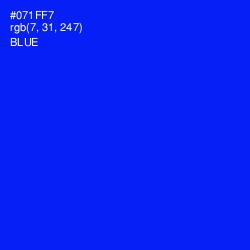 #071FF7 - Blue Color Image