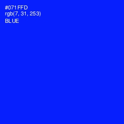 #071FFD - Blue Color Image