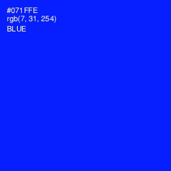 #071FFE - Blue Color Image