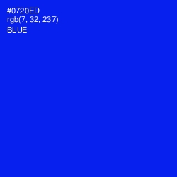 #0720ED - Blue Color Image