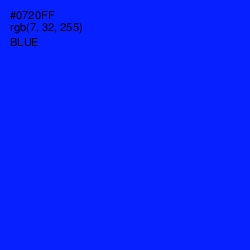 #0720FF - Blue Color Image