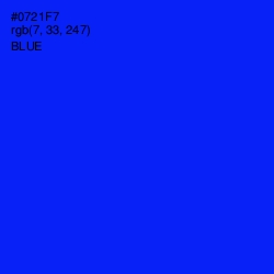 #0721F7 - Blue Color Image