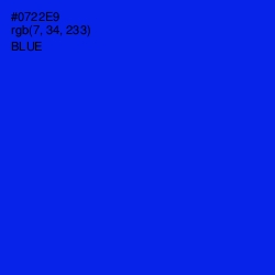 #0722E9 - Blue Color Image