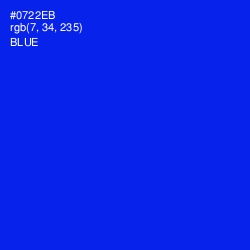 #0722EB - Blue Color Image