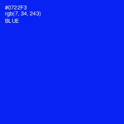 #0722F3 - Blue Color Image