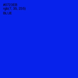 #0723EB - Blue Color Image