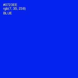 #0723EE - Blue Color Image