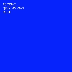 #0723FC - Blue Color Image