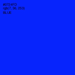 #0724FD - Blue Color Image