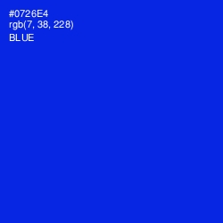 #0726E4 - Blue Color Image