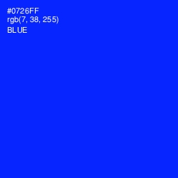 #0726FF - Blue Color Image