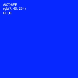 #0728FE - Blue Color Image