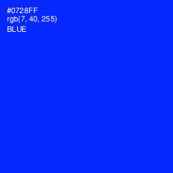 #0728FF - Blue Color Image