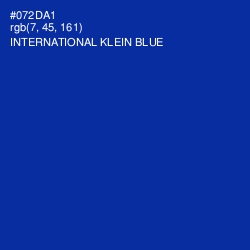 #072DA1 - International Klein Blue Color Image