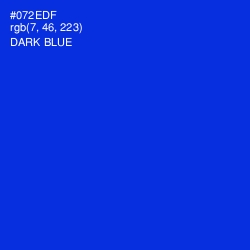 #072EDF - Dark Blue Color Image