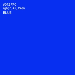 #072FF0 - Blue Color Image