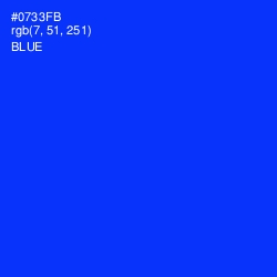 #0733FB - Blue Color Image