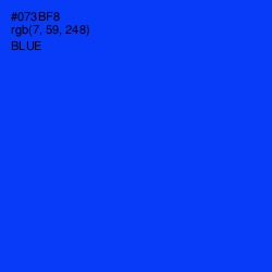 #073BF8 - Blue Color Image