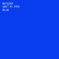 #073DEF - Blue Color Image