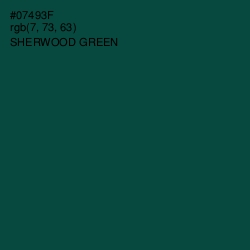 #07493F - Sherwood Green Color Image