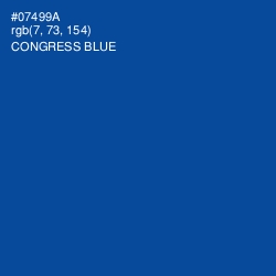 #07499A - Congress Blue Color Image