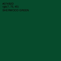 #074B2D - Sherwood Green Color Image