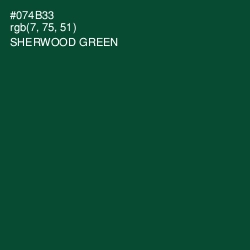 #074B33 - Sherwood Green Color Image