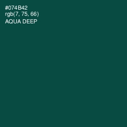 #074B42 - Aqua Deep Color Image