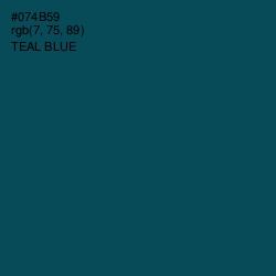 #074B59 - Teal Blue Color Image