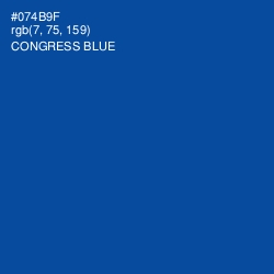 #074B9F - Congress Blue Color Image