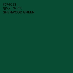 #074C33 - Sherwood Green Color Image