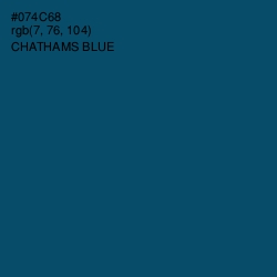 #074C68 - Chathams Blue Color Image