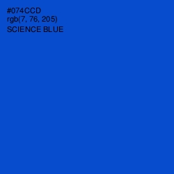 #074CCD - Science Blue Color Image