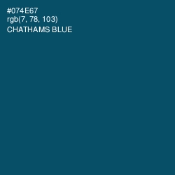 #074E67 - Chathams Blue Color Image