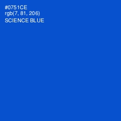 #0751CE - Science Blue Color Image