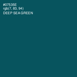 #07535E - Deep Sea Green Color Image