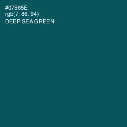 #07565E - Deep Sea Green Color Image