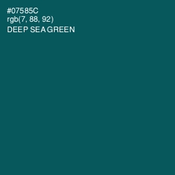 #07585C - Deep Sea Green Color Image